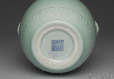 图片[3]-Drum-shaped jar with appliqued animal masks carrying rings in green glaze, Qing dynasty, Qianlong reign (1736-1795)-China Archive